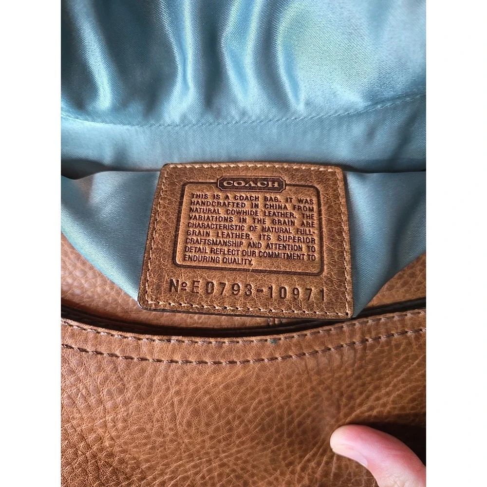 Y2K COACH Brown/Tan Leather, Chelsea Abbey Lace Up Hobo Shoulder Bag, 10971